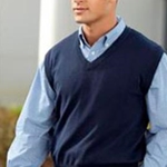 Brighton Track &amp; Field/Cross Country Adult Navy V-Neck Sweater