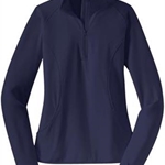 Brighton Track &amp; Field/Cross Country Ladies Navy 1/2 Zip Pullover