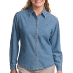 WITA Ladies Blue Denim Long Sleeve Shirt