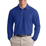 WITA Mens Royal Blue Long Sleeve Silk Touch Polo