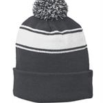 Siena Catholic Academy Iron Grey/White Knit Hat