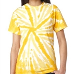 St. Rita School Adult Tye Dye Gold Pin Wheel Tee