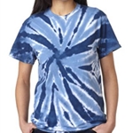 St. Rita School Adult Tye Dye Navy Pin Wheel Tee - $19.00