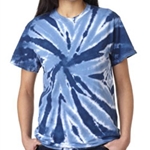 St. Rita School Adult Tye Dye Navy Pin Wheel Tee