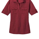 Villa of Hope Ladies Port Authority Oxford Pique Double Pocket Polo