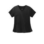 Wink Women's Black Premiere Flex Mock Wrap Scrub Top - $30.00