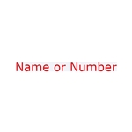 Add a Name or Number - $9.00