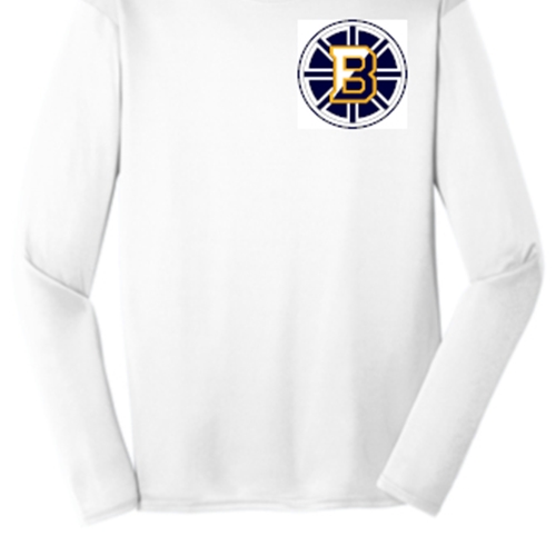 Bruins Hockey White Performance Long Sleeve Tee