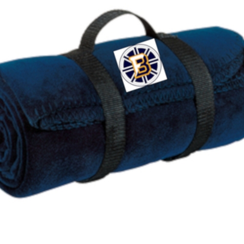 Bruins Hockey Navy Fleece Blanket