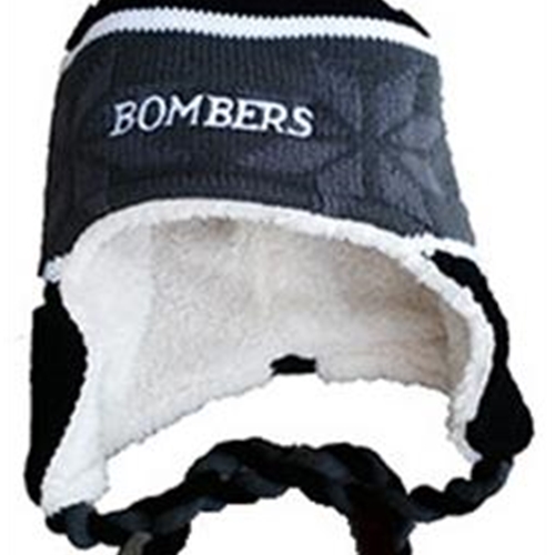 Bomber Football Adult Holloway Black Ridge Beanie