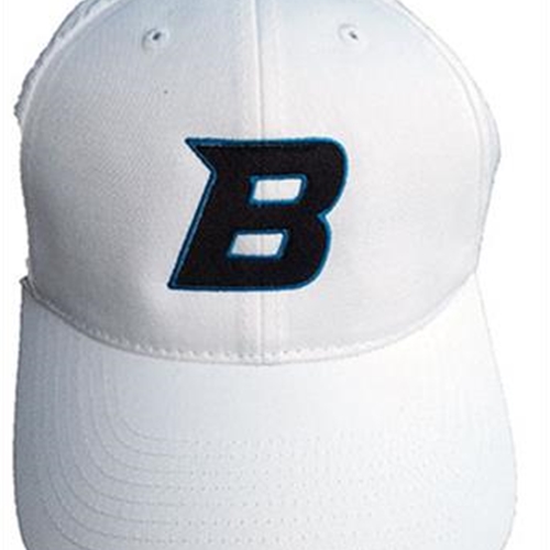 Bomber Football Adult Port Authority White Fine Twill Cap