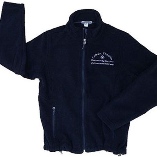 Catholic Charities Mens Black Fleece Jacket