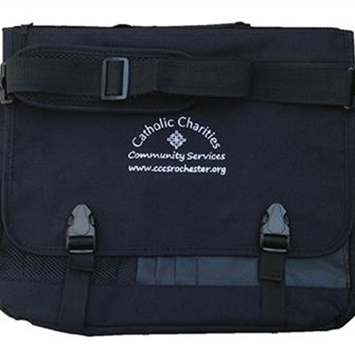 Catholic Charities Black Messenger Briefcase