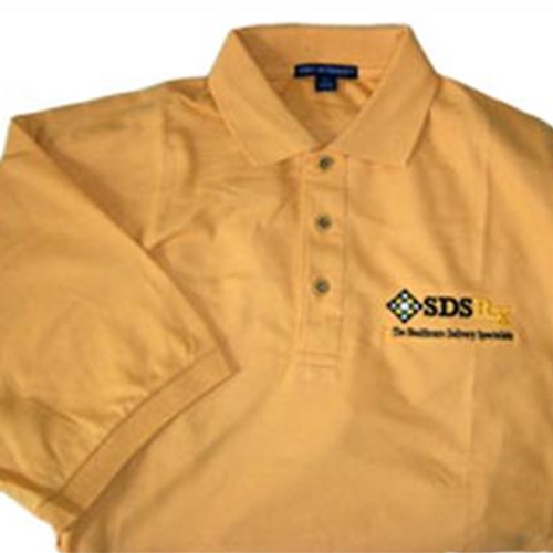 SDSRx Adult Gold Short Sleeve Golf Shirt