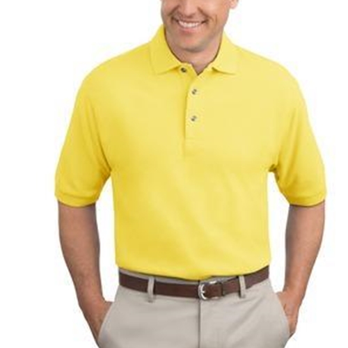 WITA Mens Yellow Pique Knit Polo