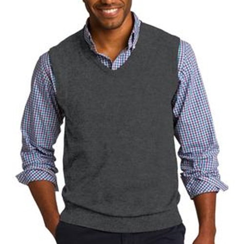 WITA Mens Charcoal Heather V-Neck Sweater
