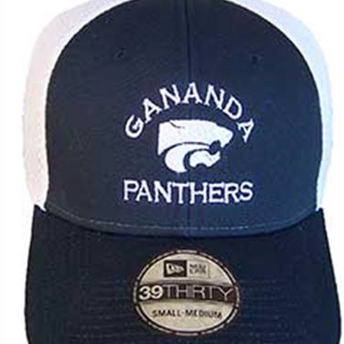 Gananda Adult Navy/White Stretch Mesh Cap