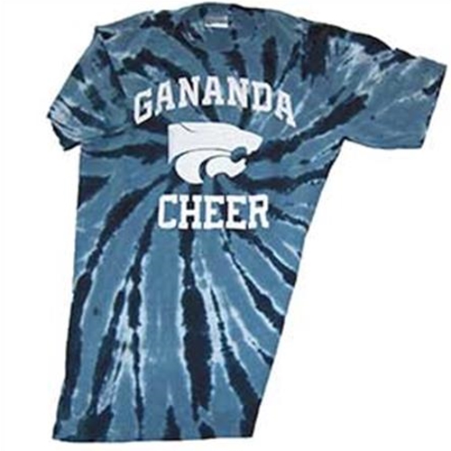 Gananda Youth Cheer Navy Tye Dye Tee