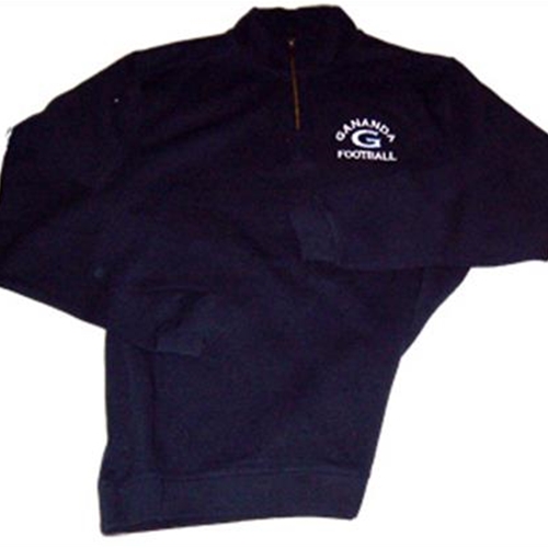 Gananda Football Adult Navy 1/4 Zip Sweatshirt