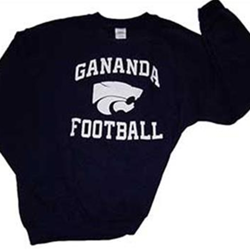 Gananda Football Youth Navy Crew Neck Sweatshirt