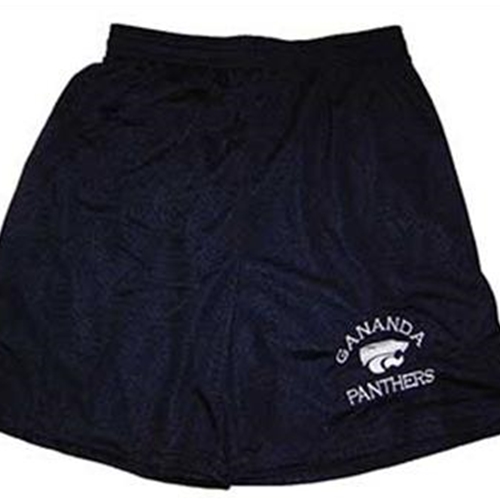 Gananda Football Adult Navy Mesh 9" Shorts