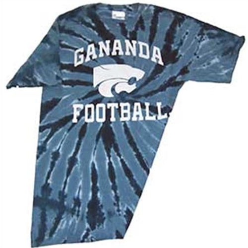 Gananda Football Adult Navy Tye Dye Tee Shirt