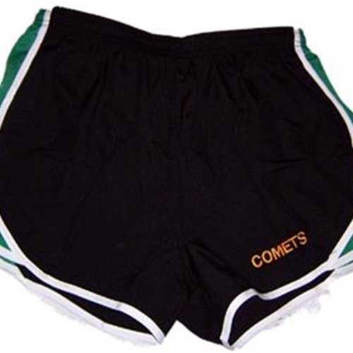 Golden Comets Swim Team Black Green White Shorts