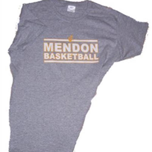 Mendon Basketball Mens Gray Tee