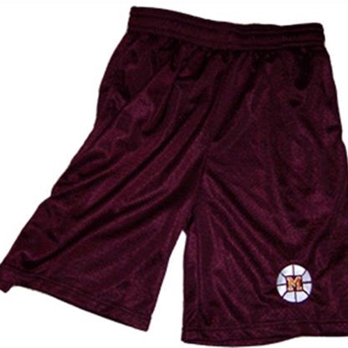 Mendon Basketball Adult Maroon Mesh Shorts