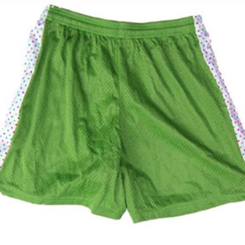 Pittsford LAX Youth Lime Green Shorts with Polka Dot Insert