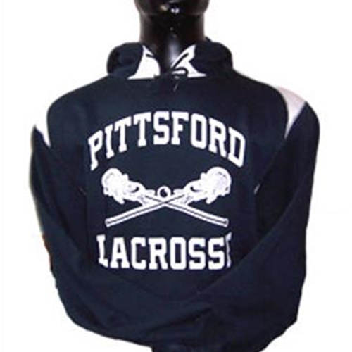 Pittsford LAX Youth Blue White Pullover Hooded Sweatshirt