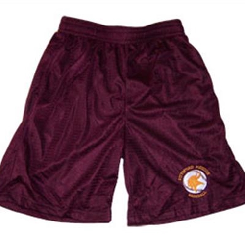 Pittsford Mendon Baseball Adult Maroon Mesh Shorts