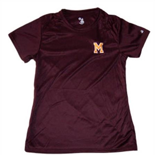 Pittsford Mendon Baseball Mens Maroon Dry Core Performance Tee