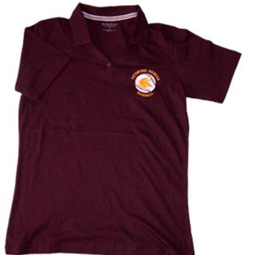 Pittsford Mendon Baseball Ladies Burgundy 100% Cotton Polo