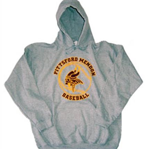 Pittsford Mendon Baseball Adult Grey Hoodie