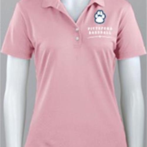 Pittsford Panthers Baseball Ladies Pink Play Dry Mesh Greg Norman Polo