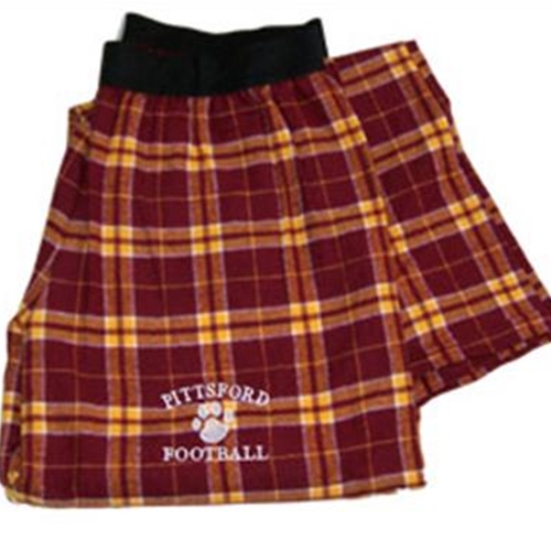Pittsford Panthers Football Adult Maroon &amp; Gold Flannel Pants