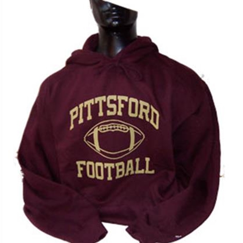 Pittsford Panthers Football Adult Maroon Hooded Sweatshirt