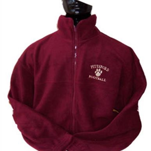 Pittsford Panthers Football Adult Maroon Full Zip Fleece