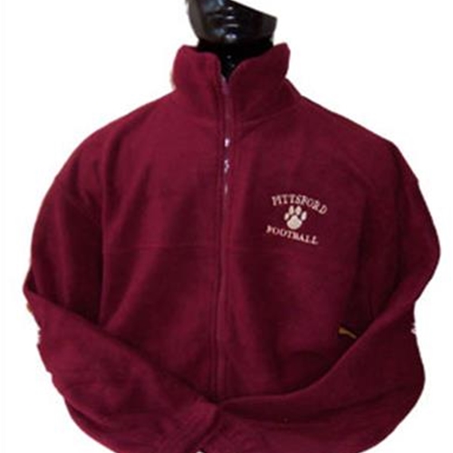 Pittsford Panthers Football Youth Maroon Full Zip Fleece