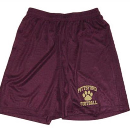 Pittsford Panthers Football Youth Maroon Mesh Shorts