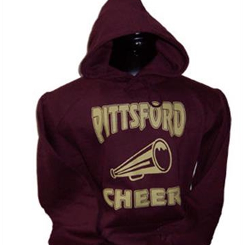 Pittsford Panthers Football Adult Maroon Cheer Hooded Sweatshirt