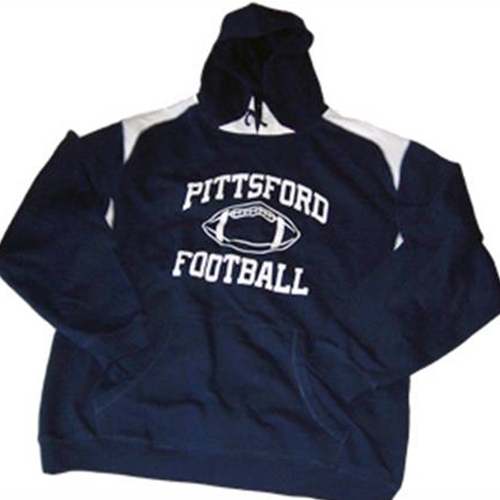 Pittsford Panthers Football Navy White Youth Hooded Sweatshirt