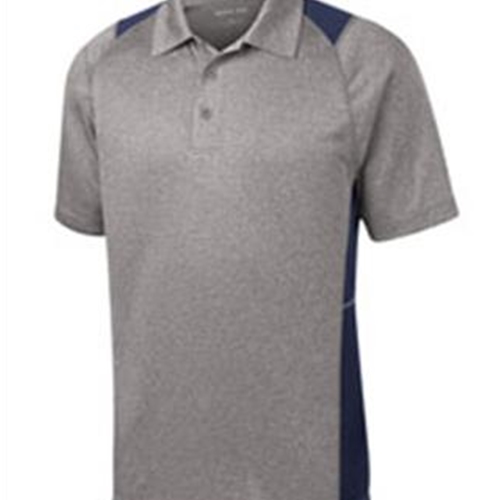 Pittsford Wrestling Men's Sport-Tek Vintage Heather/Navy Contender Polo