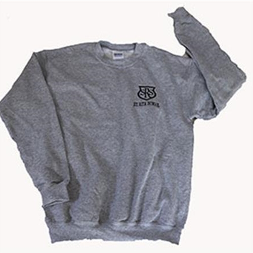 St. Rita School GYM Youth Crew Neck Sweatshirt Sports Grey