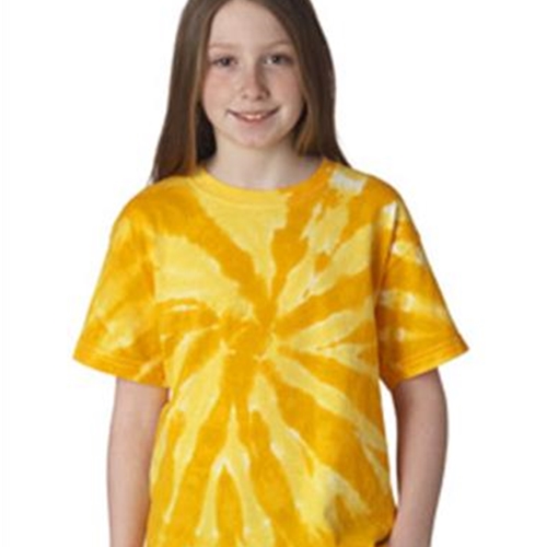 St. Rita School Youth Tye Dye Gold Pin Wheel Tee