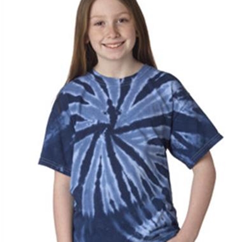 St. Rita School Youth Tye Dye Navy Pin Wheel Tee