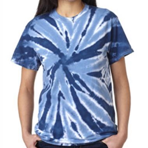 St. Rita School Adult Tye Dye Navy Pin Wheel Tee