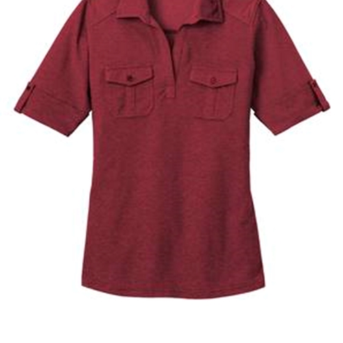 Villa of Hope Ladies Port Authority Oxford Pique Double Pocket Polo