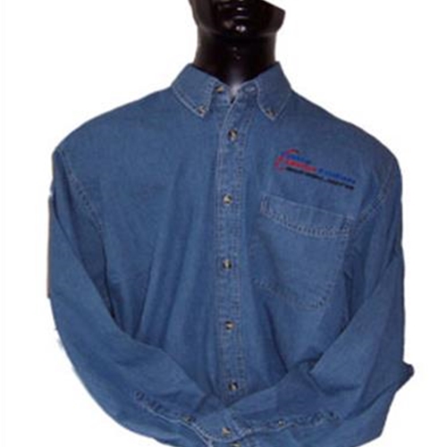 Custom Courier Solutions Men's Long Sleeve Denim Shirt